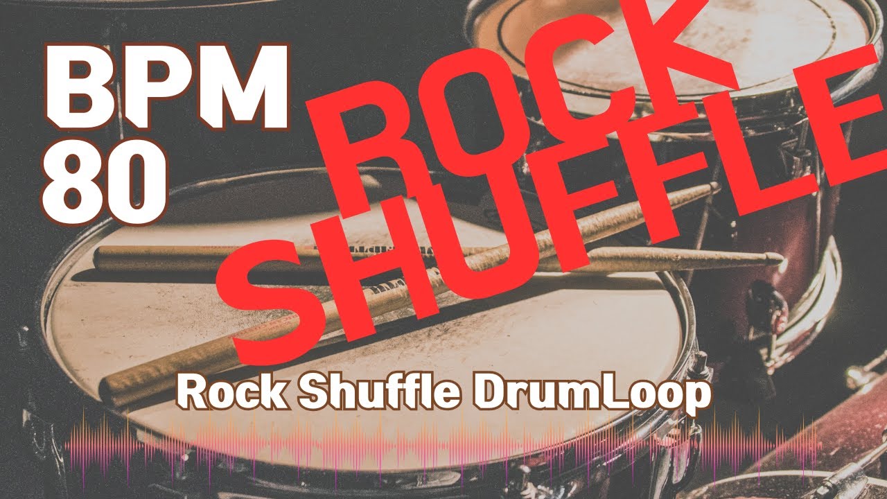 Rock Shuffle Drum Loop Practice Tool 80bpm
