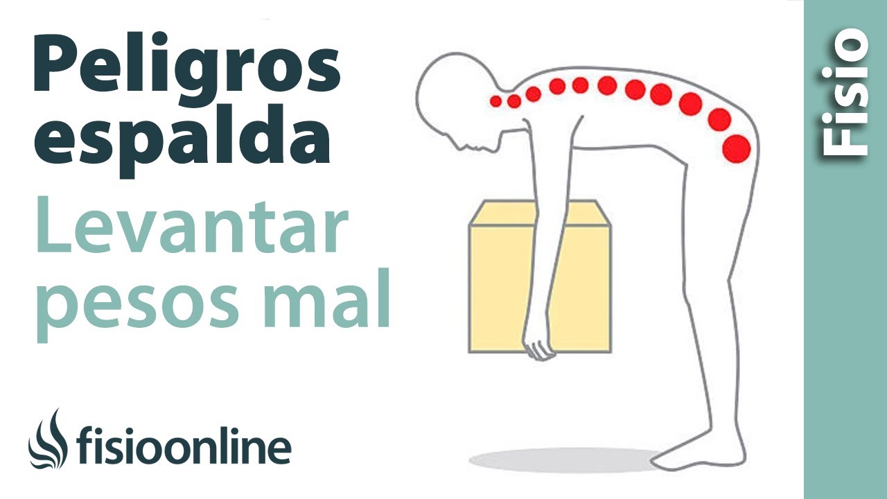 Peligros para la espalda al agacharte mal - Cómo coger pesos bien