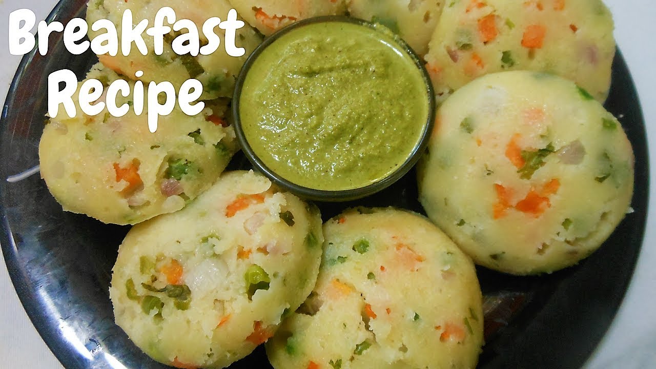 झटपट बनाये ब्रेकफास्ट में सूजी की वेजिटेबल इडली Suji Idli Rava Idli Vegetable Idli Instant Idli ادلی