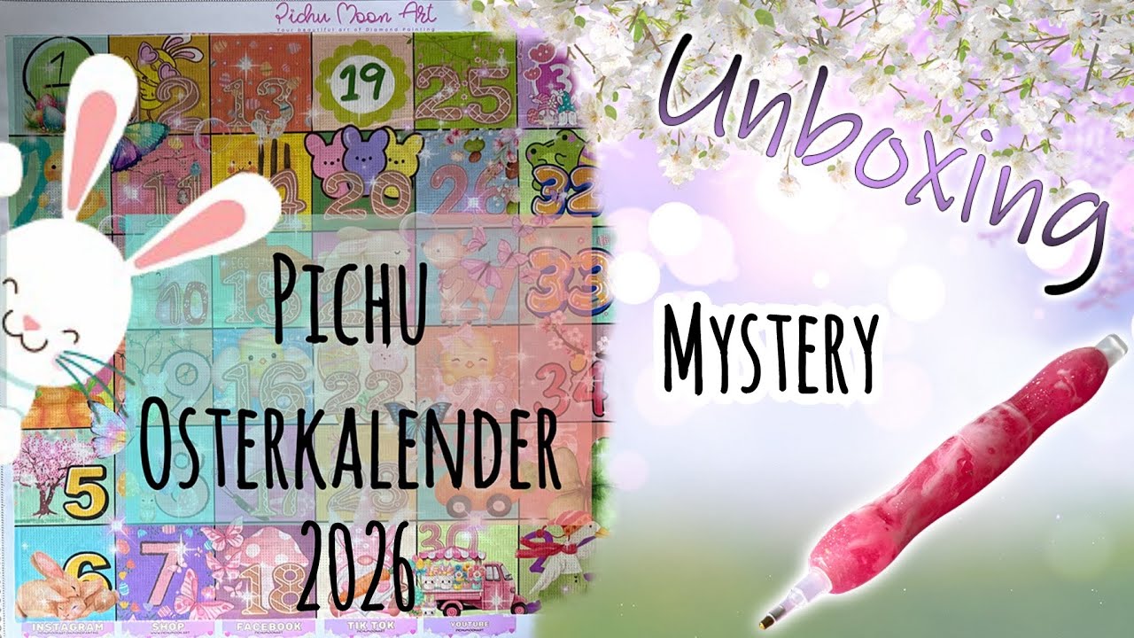 PichuMoonArt 💜 OSTERKALENDER 2026 🐣 🐇 Mystery Diamond Painting Unboxing