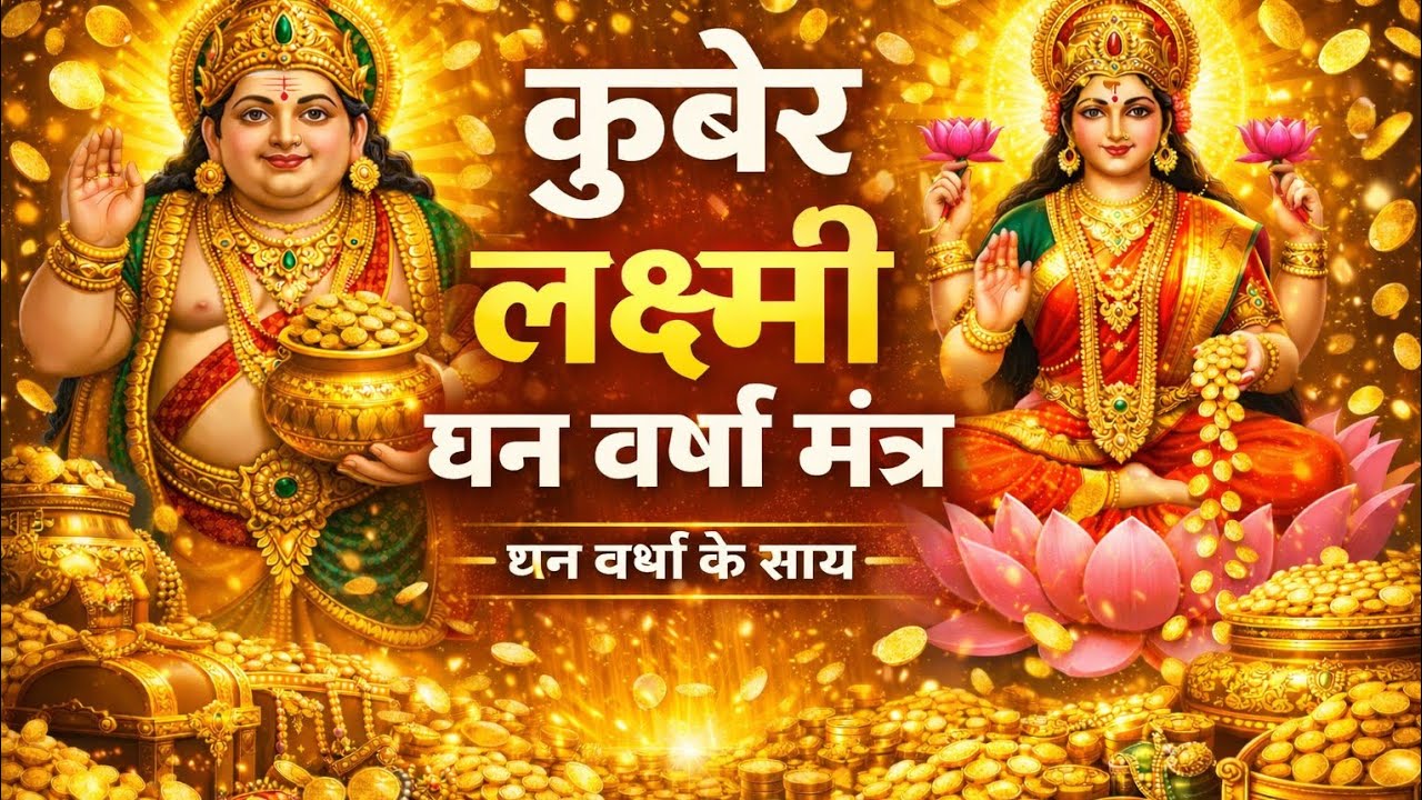 कुबेर लक्ष्मी धन वर्षा मंत्र 108 बार ।। छप्पर फाड़कर धन आएगा।। Kuber laxmi dhan varsha mantra ।।