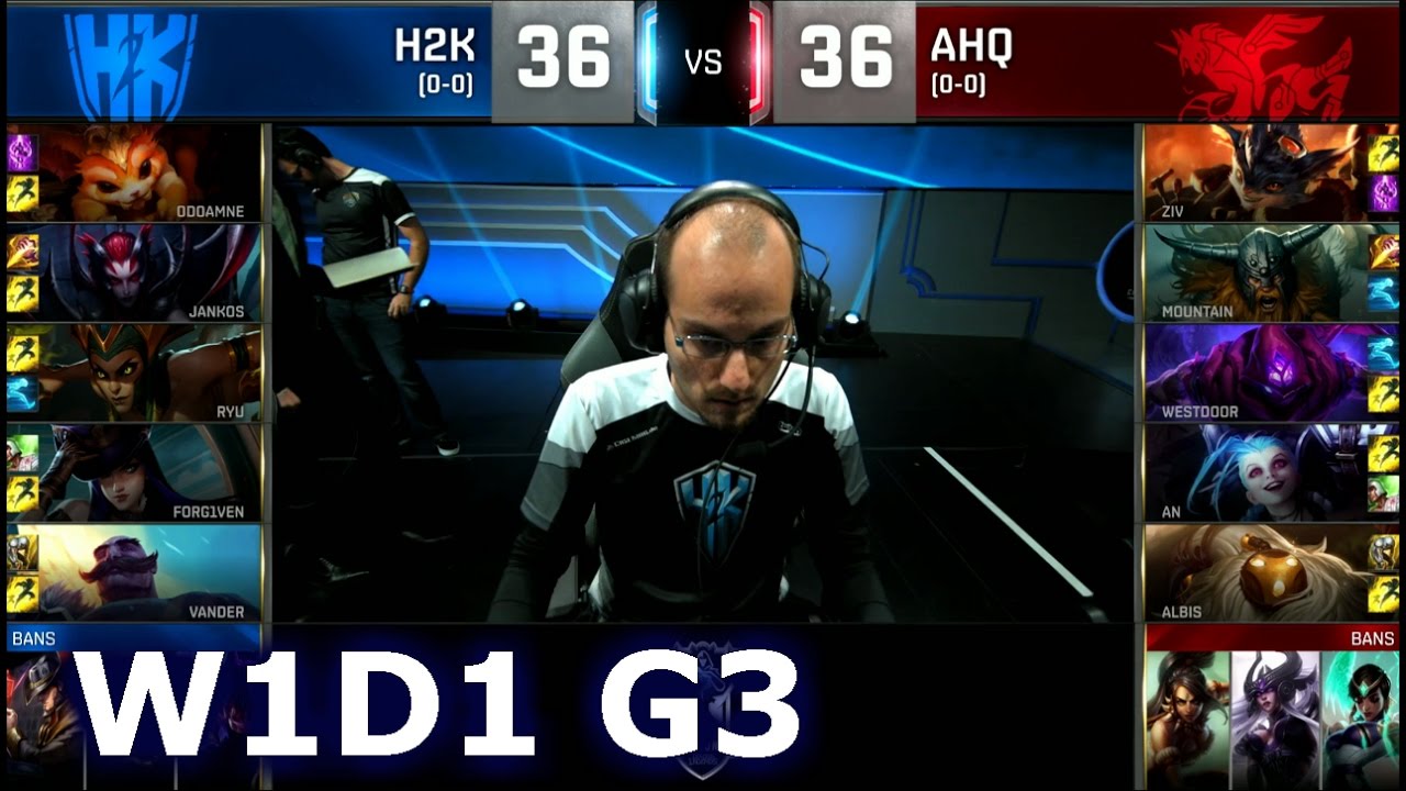 H2K vs AHQ - Week 1 Day 1 | Group C LoL S6 World Championship 2016 W1D1 | H2K Gaming vs ahq