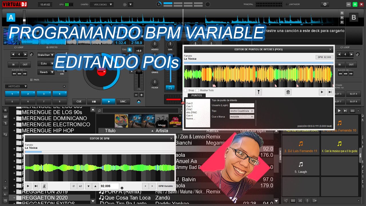 Virtual DJ Programando BPM Variable y POIS