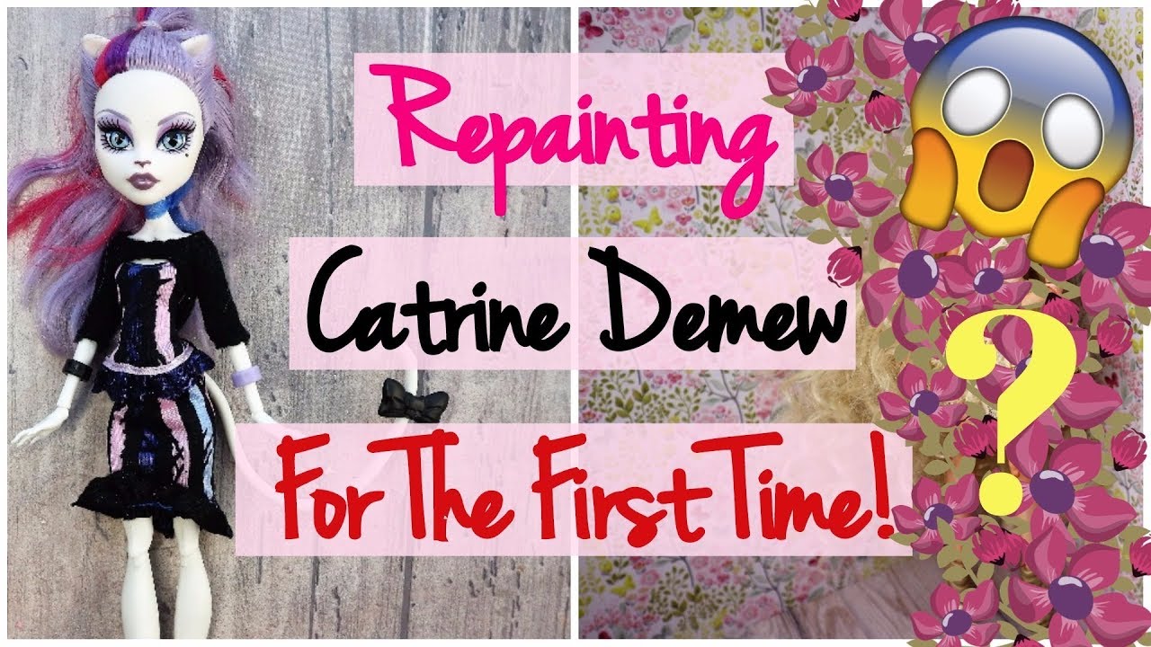 My First Catrine Demew Monster High Doll Repaint, Why I Cut Doll Ears Off, How to customize BJD Easy