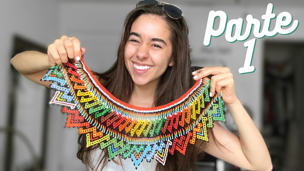 COMO HACER COLLAR EN MOSTACILLA / HOW TO MAKE A BEADED NECKLACE ( Part 1 with ENGL subtitles)