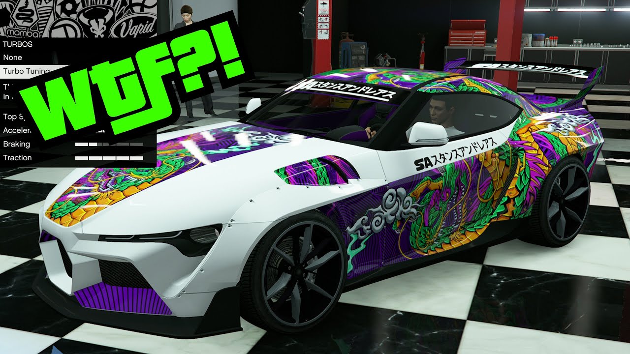 GTA 5 - Rockstar WTF?! | DLC Кастомизация автомобиля - Dinka Jester RR Widebody (Toyota Supra Wid...