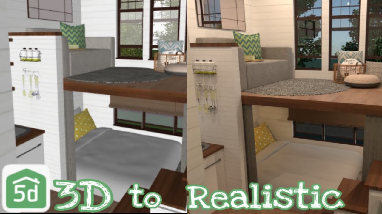 Create realistic snapshots in Planner 5D (How to Turn on Lights) + 3x4m House Challenge | Ayuh