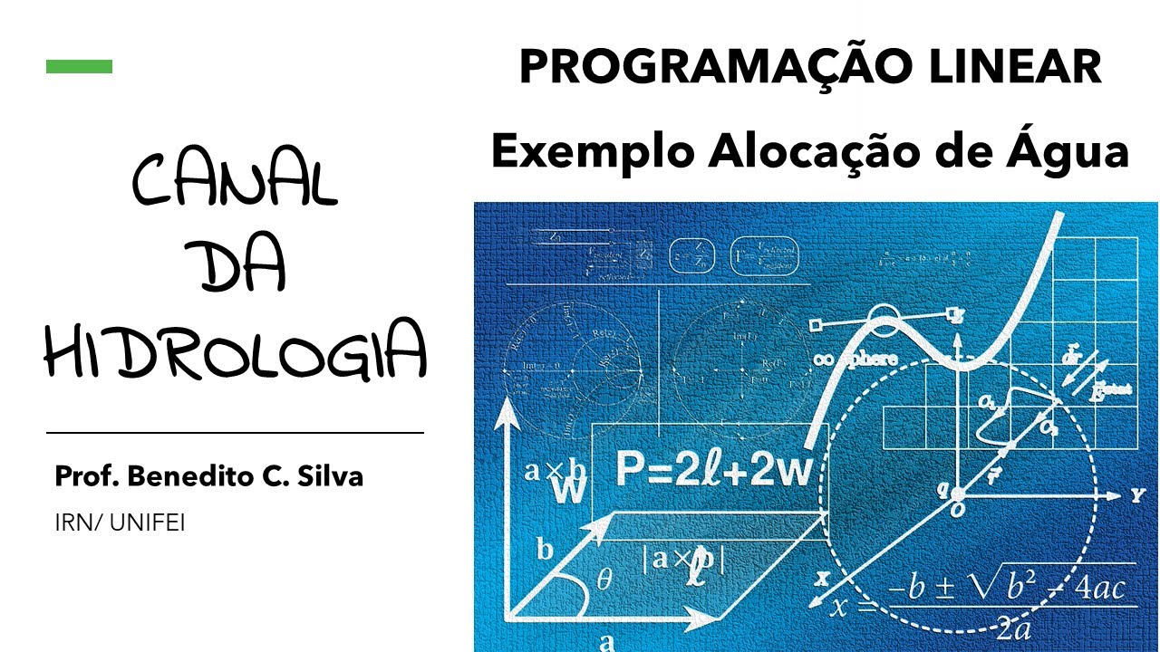 Programação Linear: Exemplo sobre alocação de água | Canal da Hidrologia