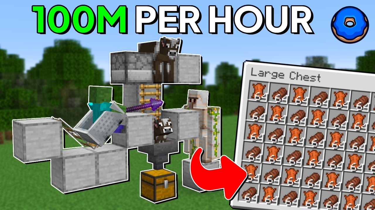 AFK Looting Cow Farm | Donut SMP