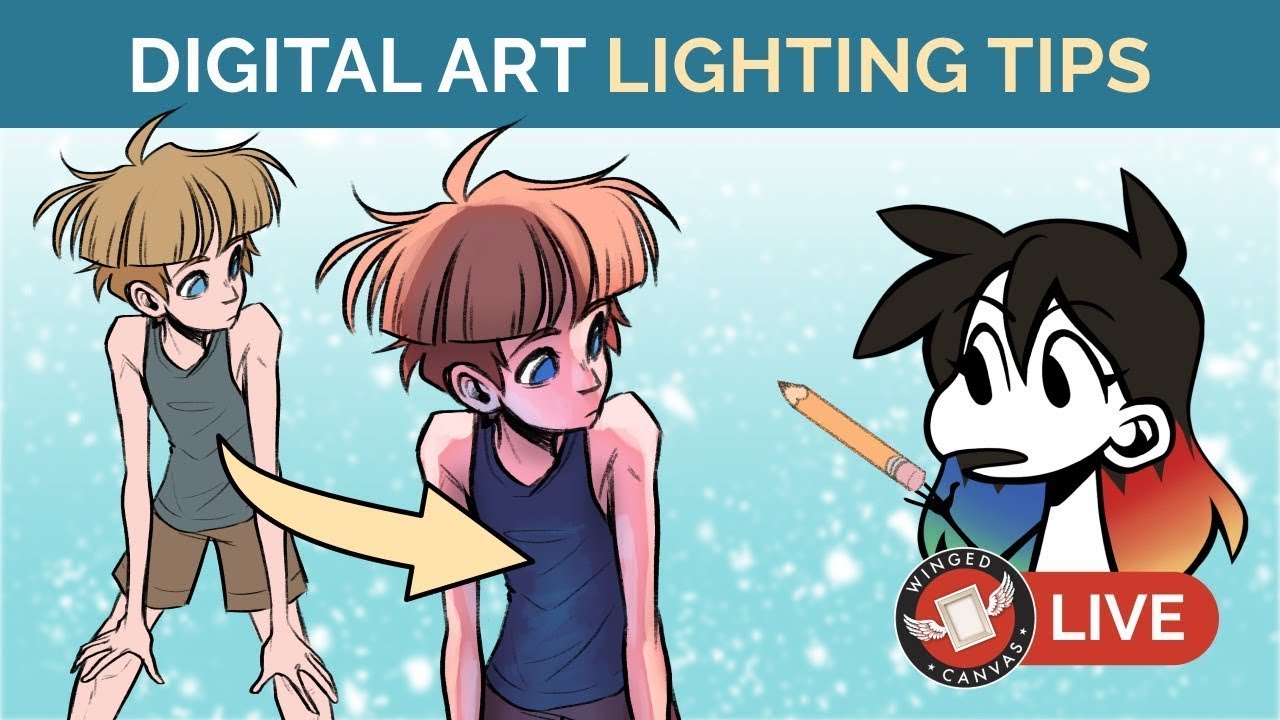 🔴 Digital Art LIGHTING Tips + Demo