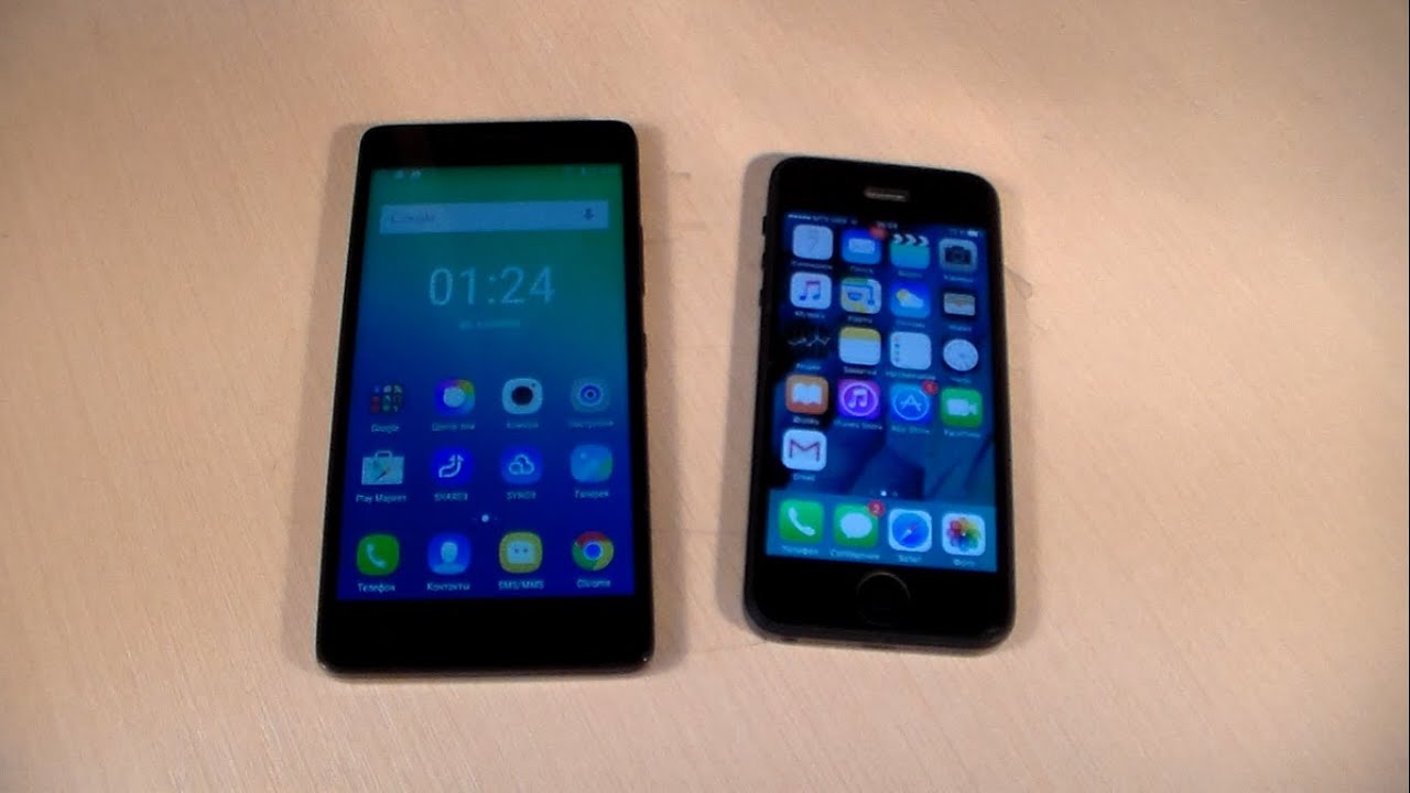Сравнение Lenovo A6010 Plus vs iPhone 5 (HD)