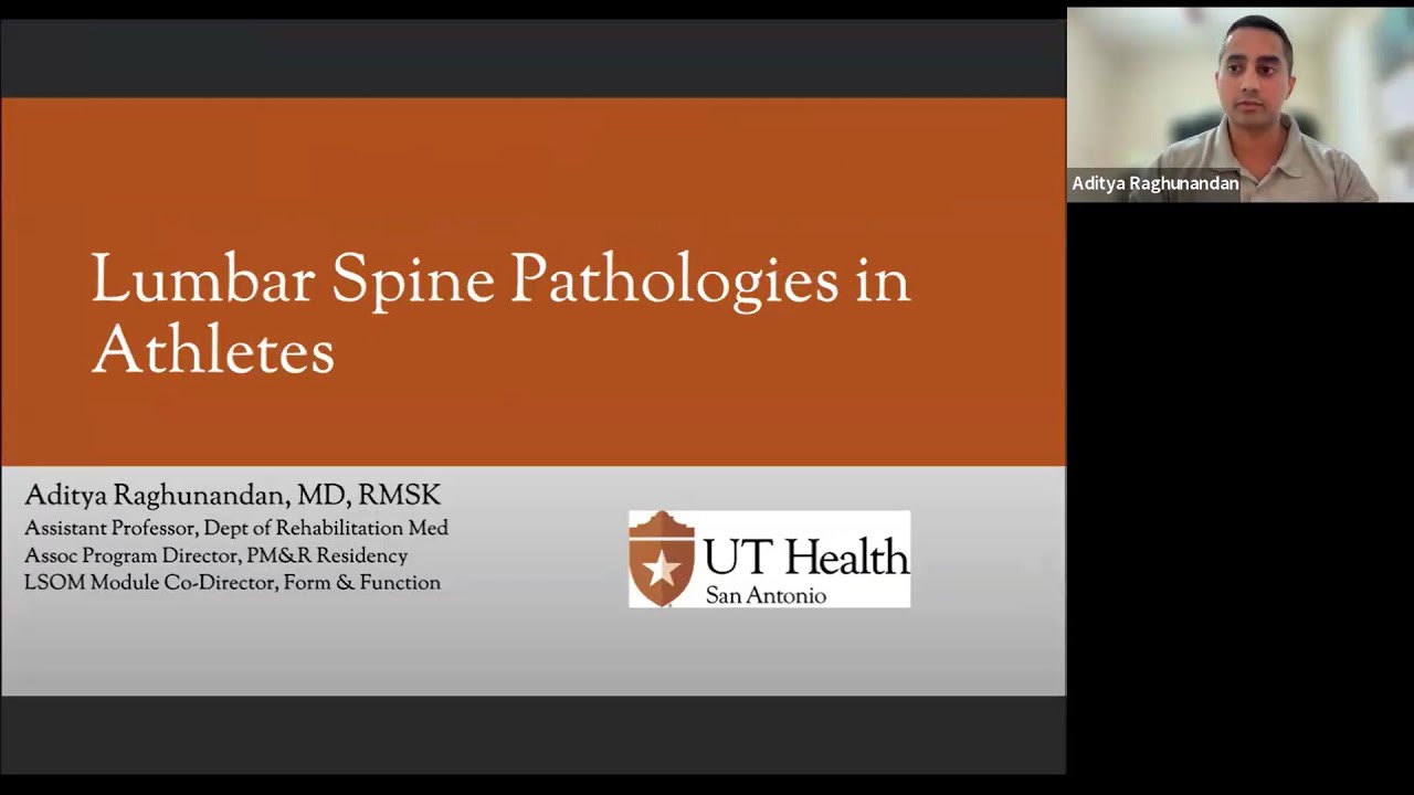Lumbar Spine Pathologies in Athletes | Fellow Online Lecture Series