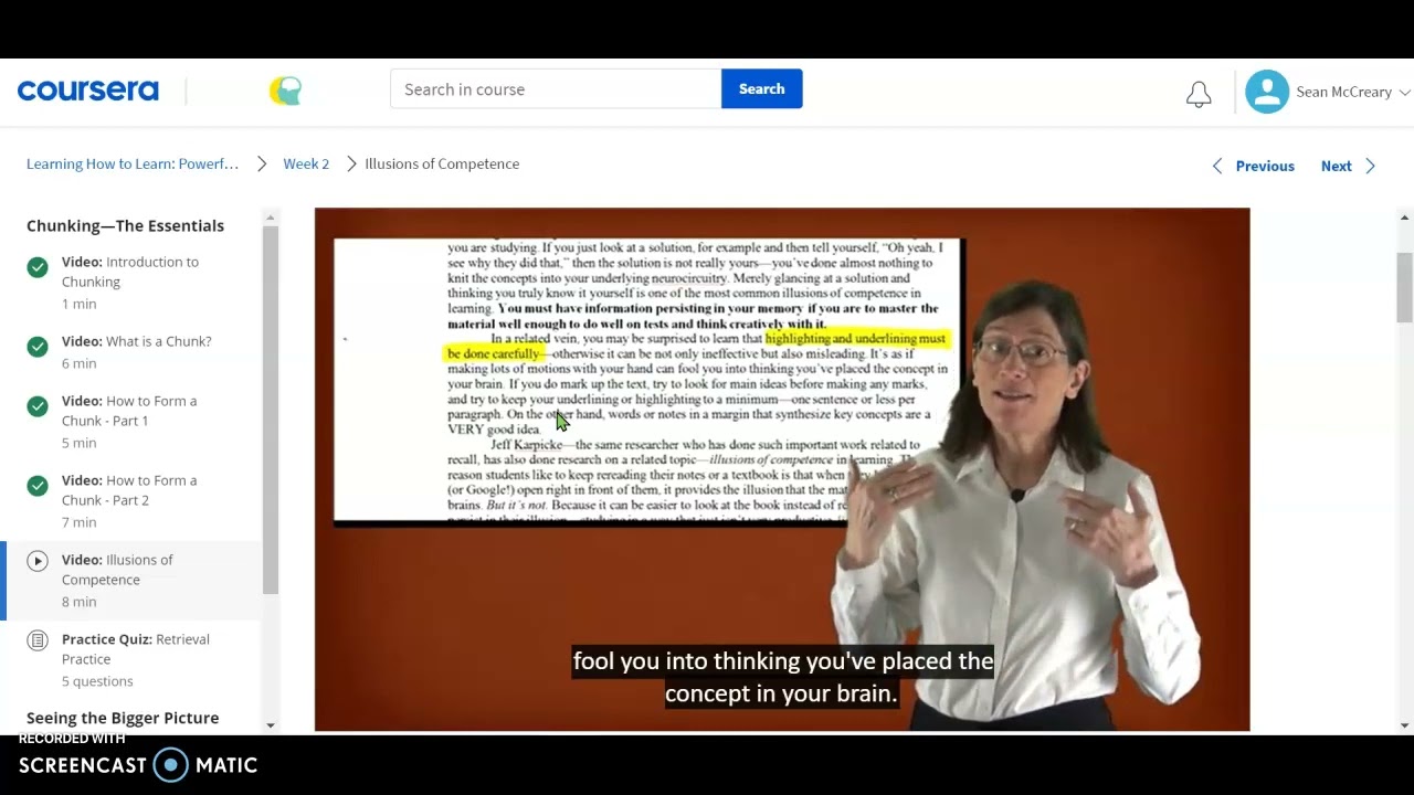 Learning How to Learn: Illusions of Competence