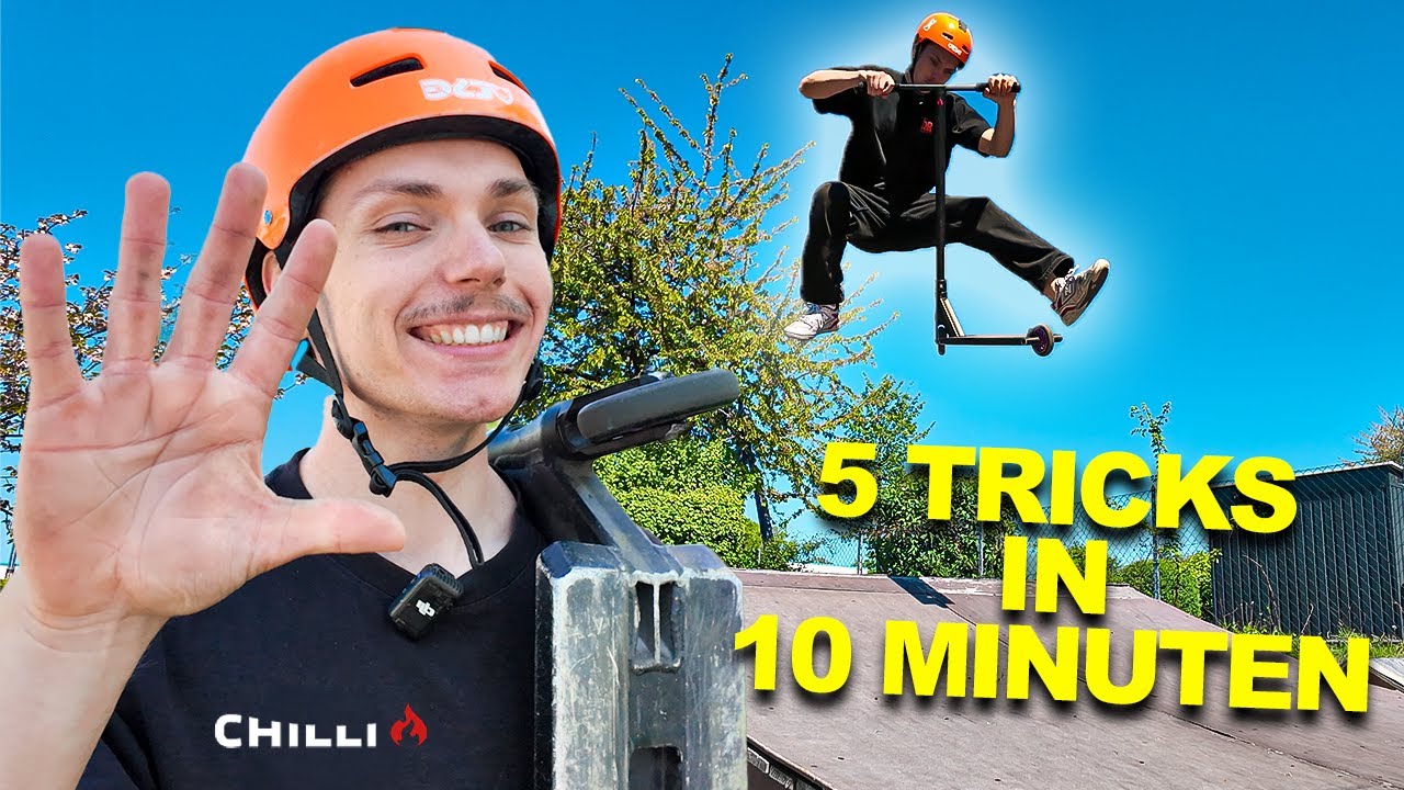 5 Anfänger Scooter Tricks in 5 Minuten lernen!