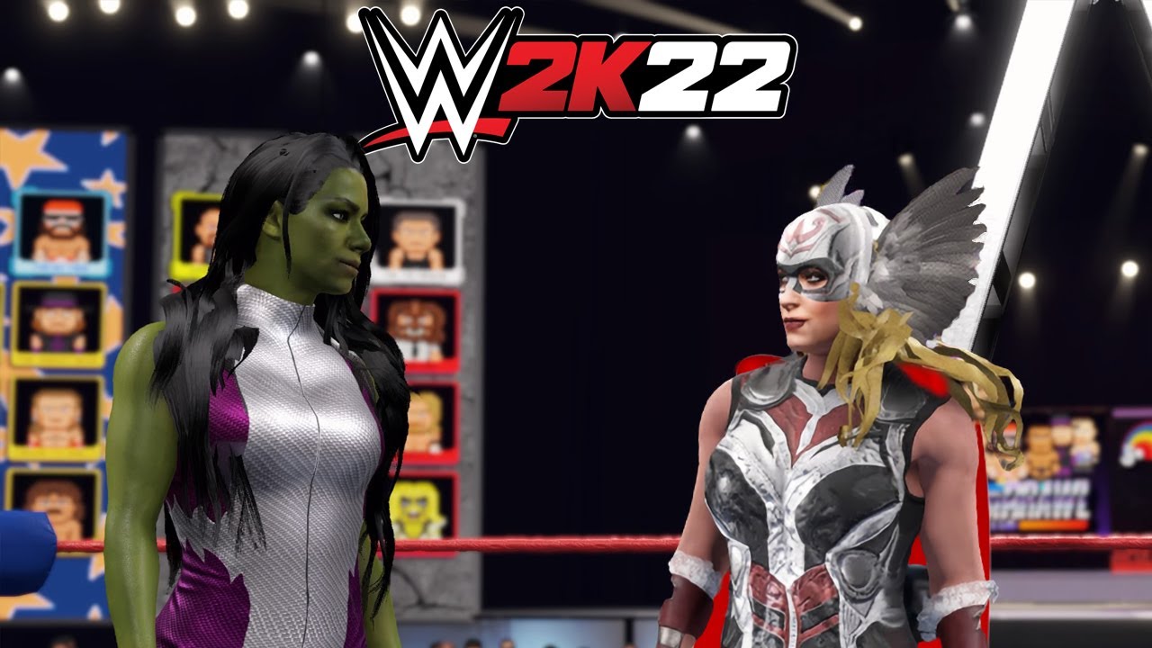 She-Hulk vs Mighty Thor (Jane Foster) - WWE2K22