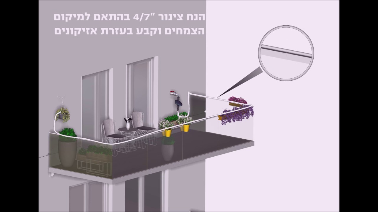 מערכת השקיה למרפסת - קיט השקיה עשה זאת בעצמך - גלקון