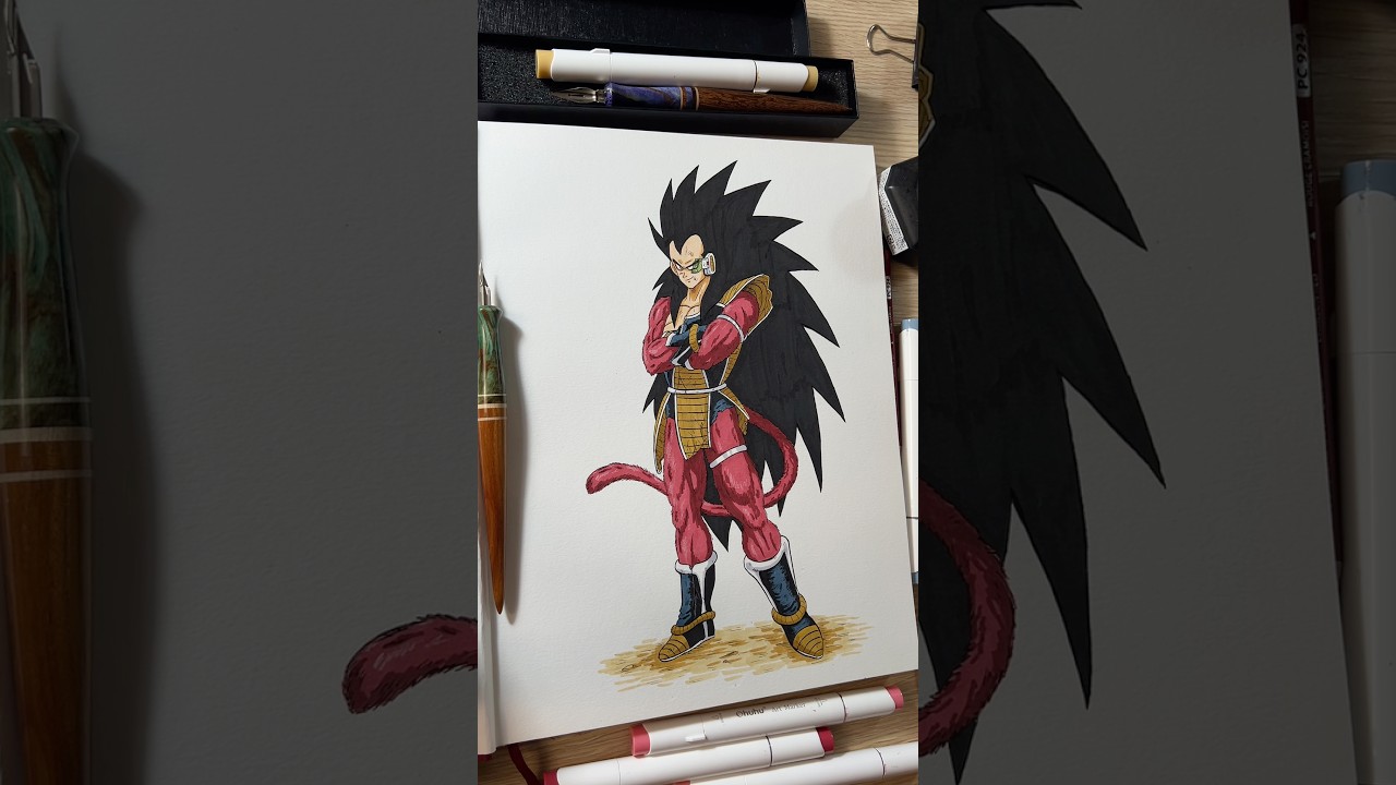Next?🗯️ #art #drawing #dragonball #raditz #ink #asmr #manga #anime #supersaiyan4