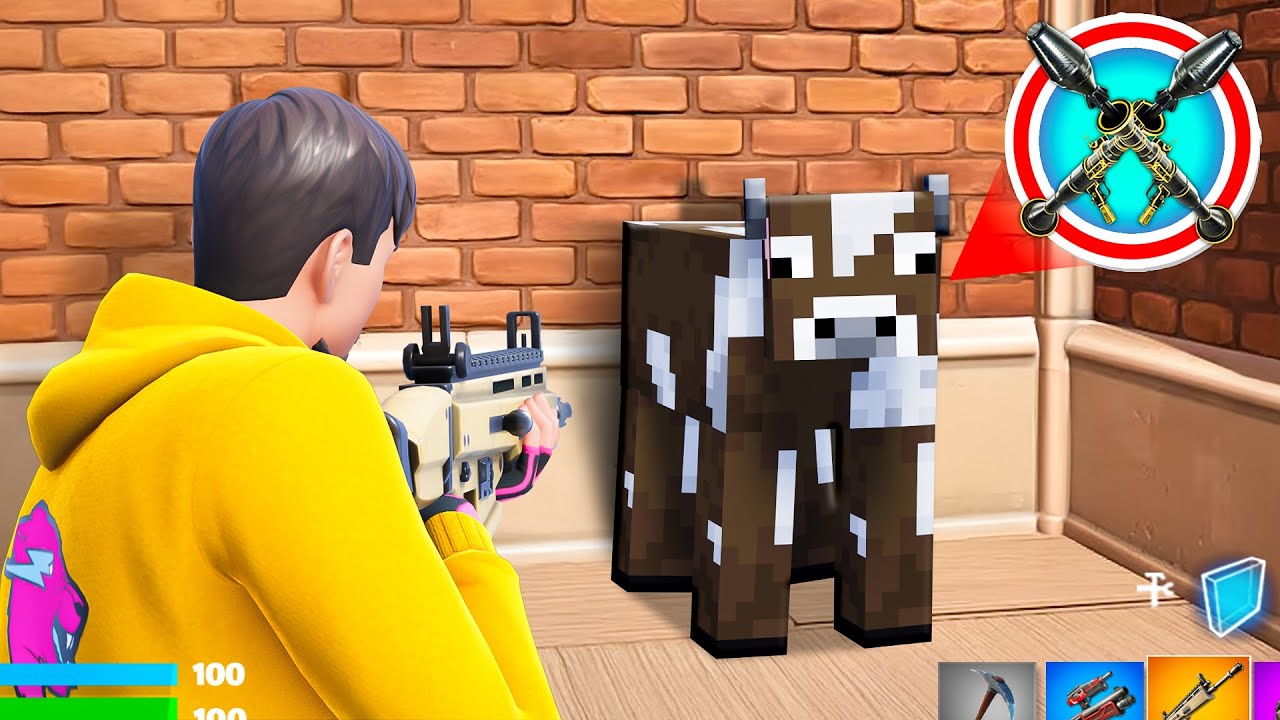 Fortnite but ANIMALS give everyone SUPER ITEMS!