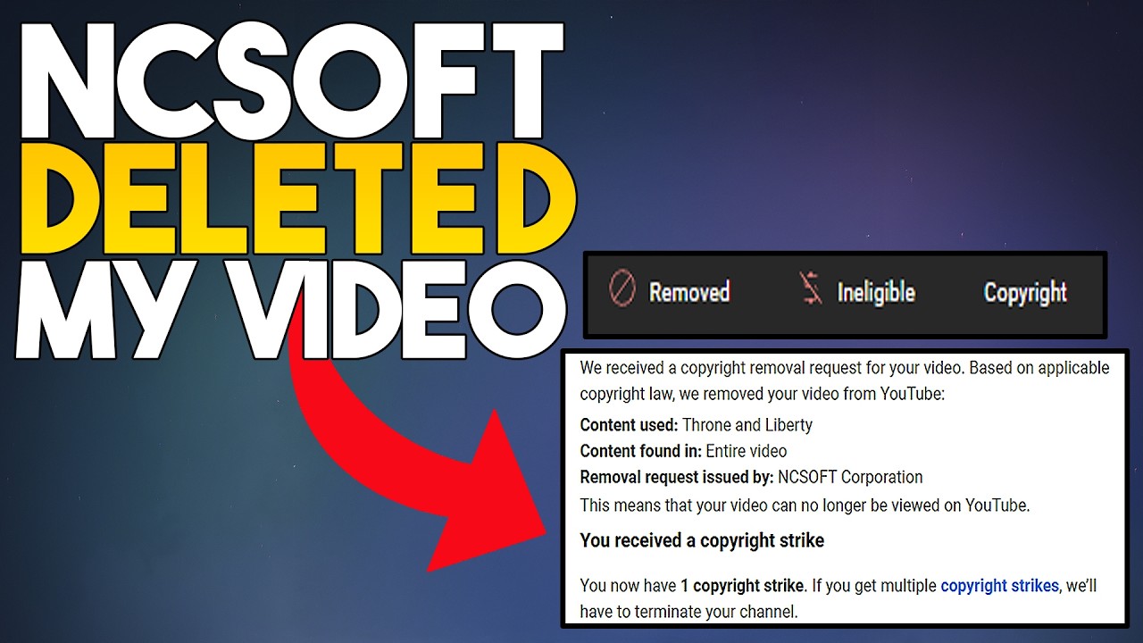 NCSoft удалил мое видео... (Покойся с миром, мой канал)