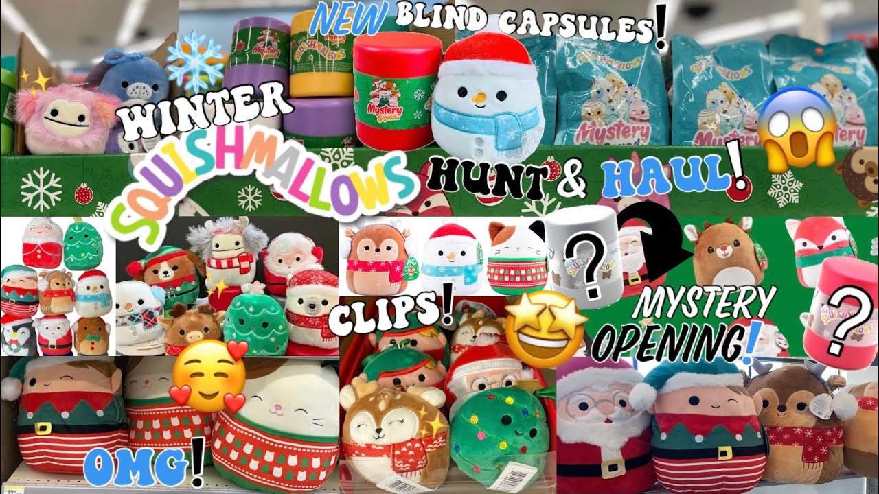 FIRST😱X-MAS❄️Squish Hunt of 2022! NEW Clips,BLIND Capsules,& MORE! MYSTERY BAG OPENING&✨DREAM Haul!