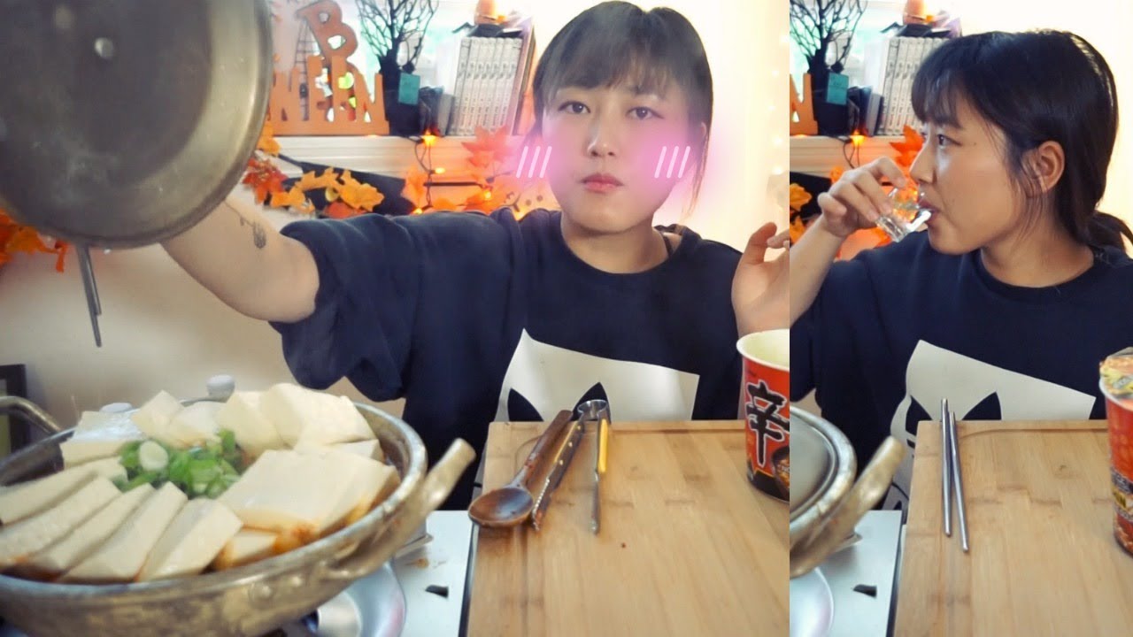 Рецепт мукбанга с кимчи и тофу в пятницу вечером!