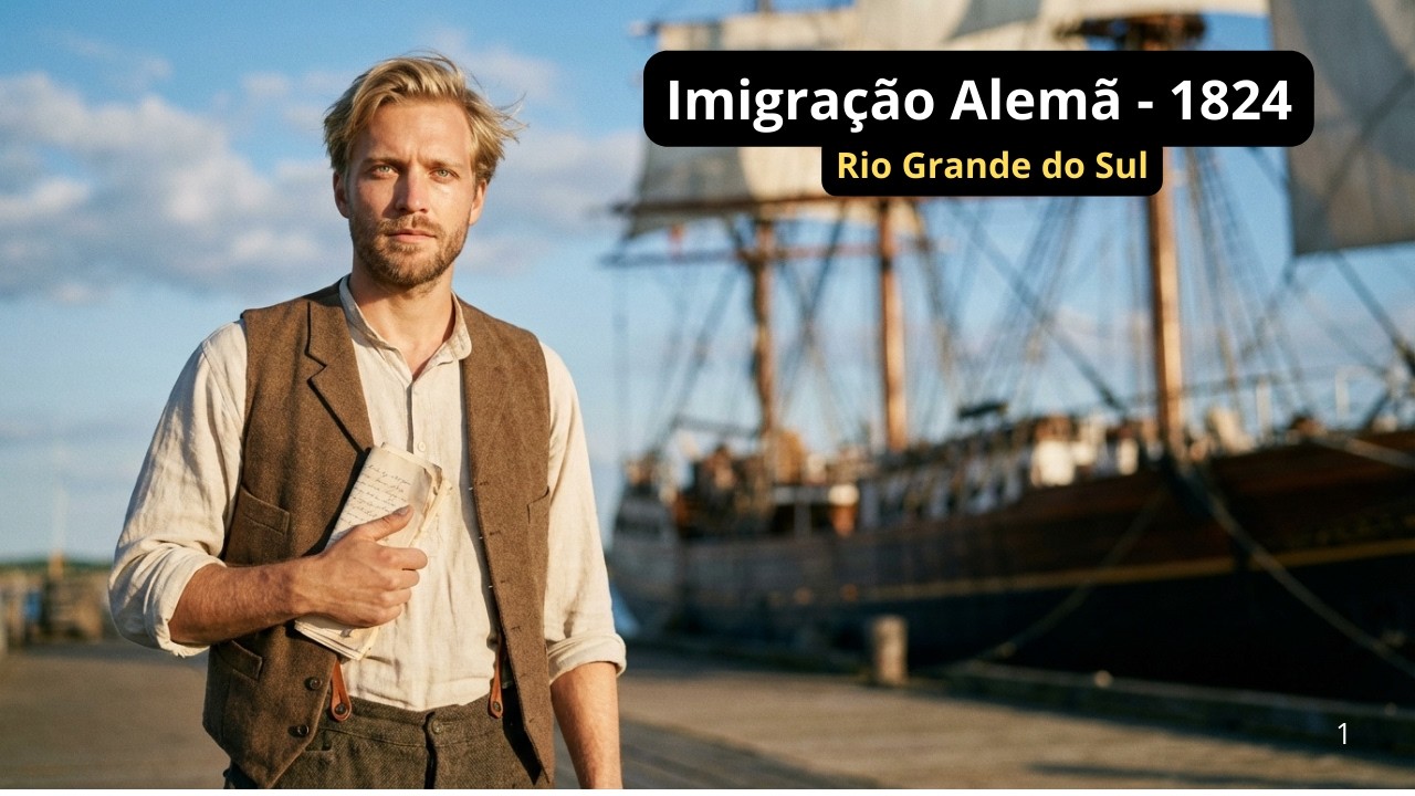 BRASIL 1824: O Segredo da Imigração Alemã — Por que Abandonaram Tudo pelo Sul do Brasil? (Imersão IA