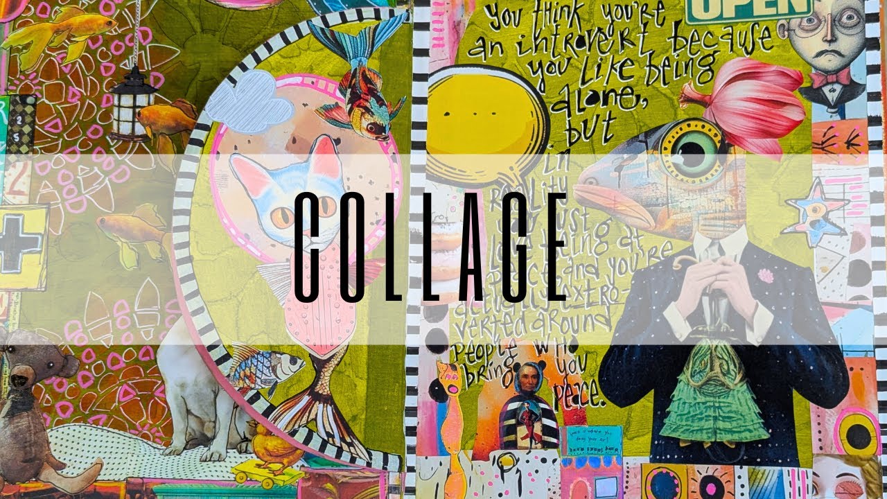 Collage with Collage Soup, Handmade Journal