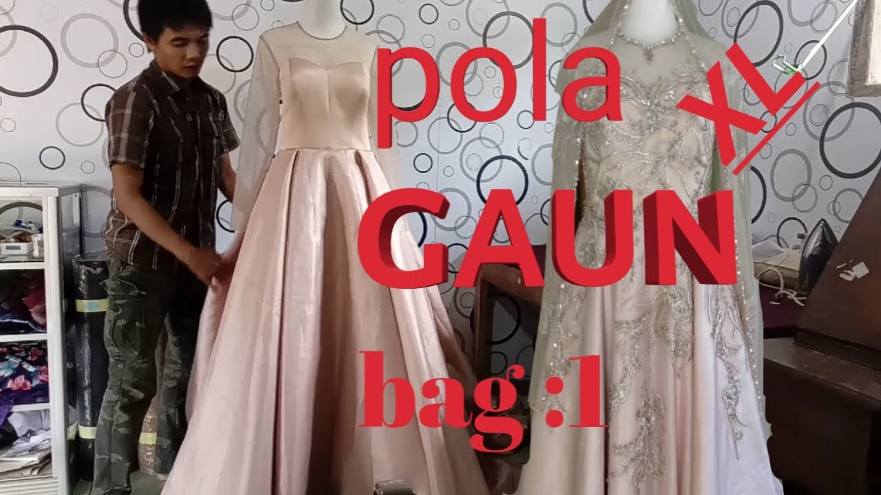 cara membuat pola gaun - part 1