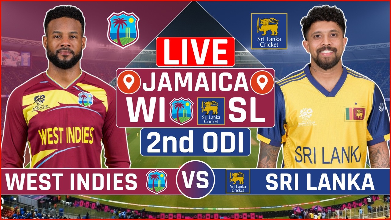 West Indies vs Sri Lanka 2nd ODI Live Score | WI vs SL 2nd ODI Live Audio Commentary