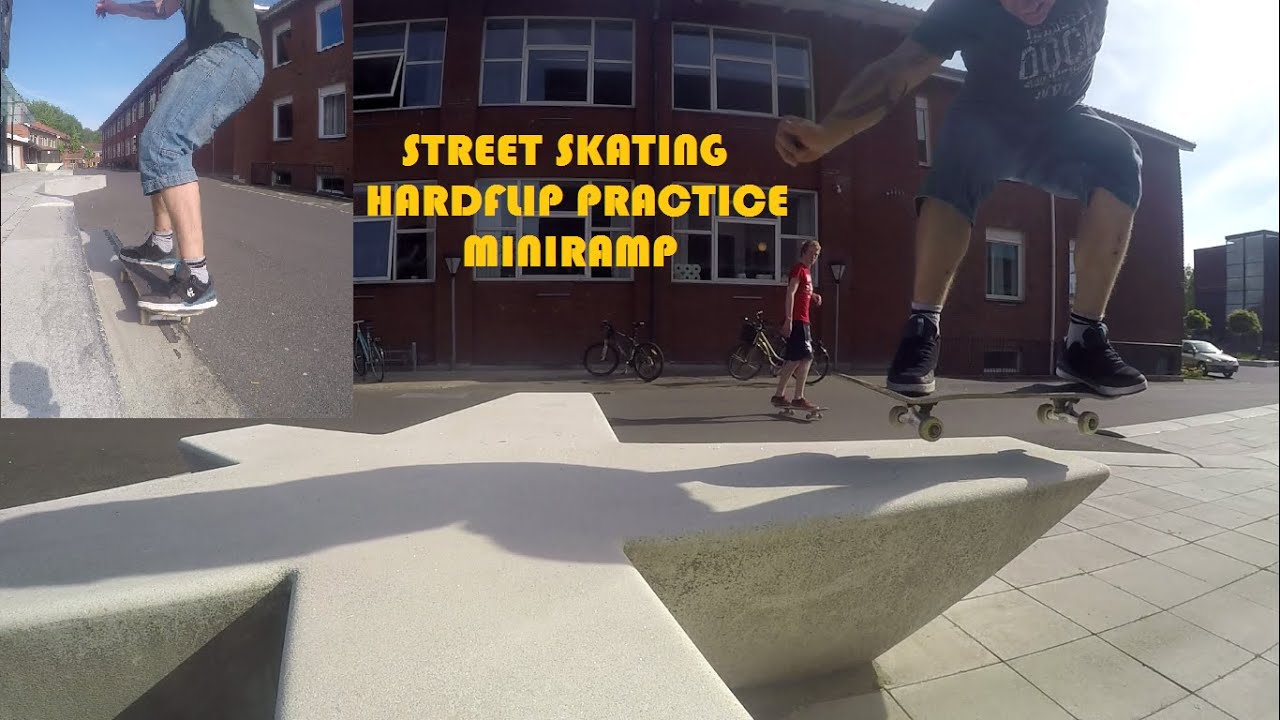 Skating streetspot with my little brother | Hardflip atempts | Miniramp