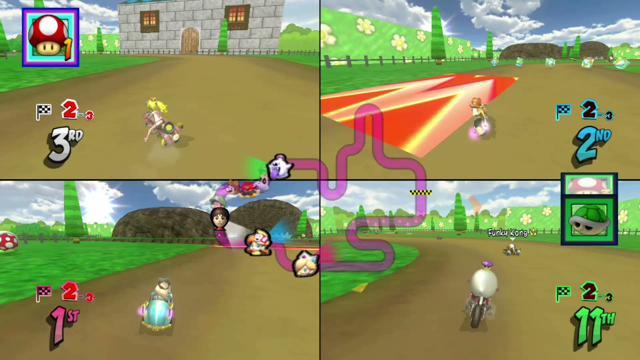 Mario Kart Wii (Fusion) Custom Tracks ✦ 4 Players #021