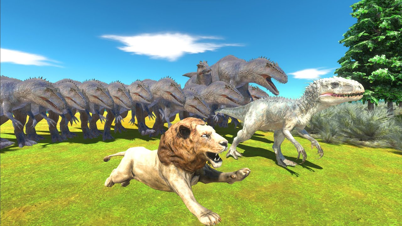 Escape from Giganotosaurus - Animal Revolt Battle Simulator