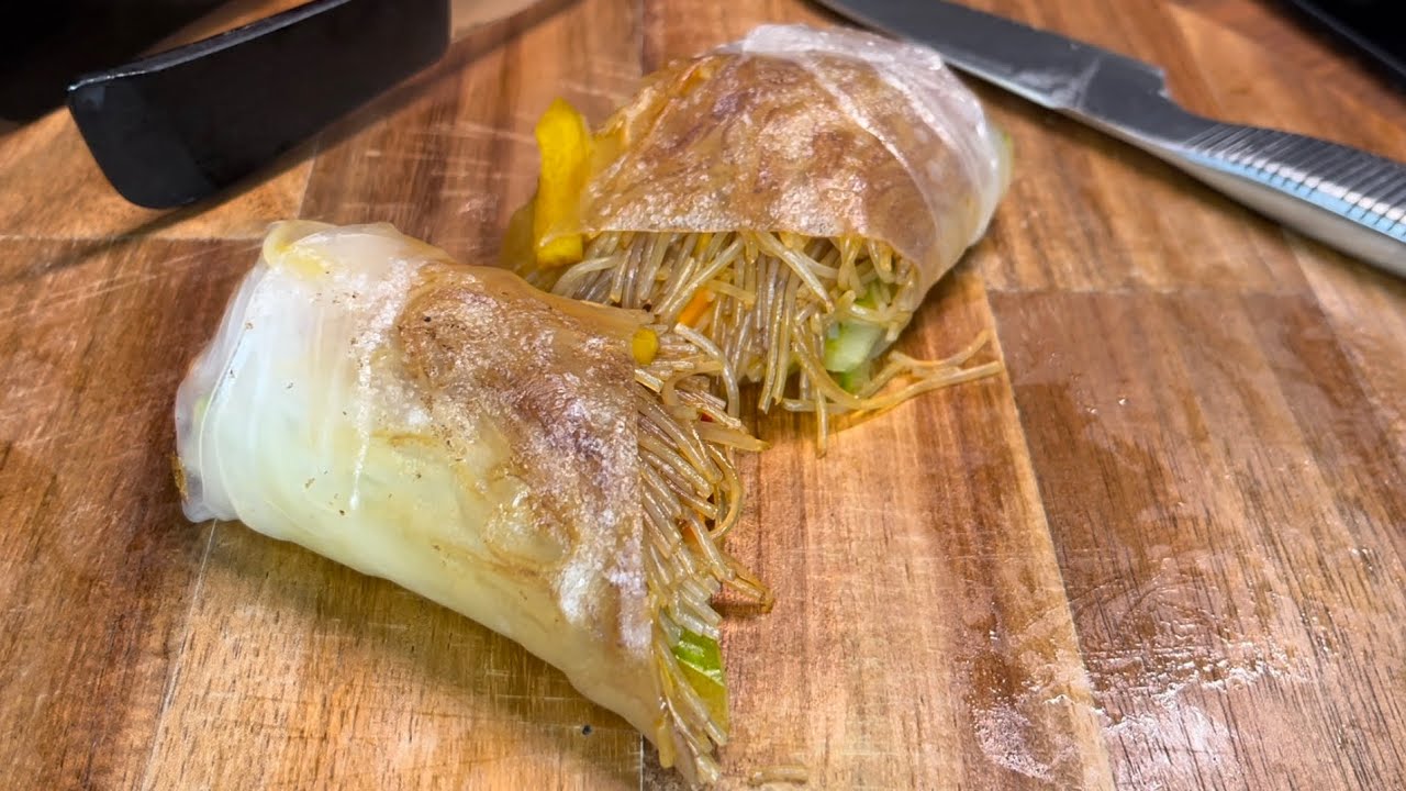 My 1st spring rolls ever! Delicious recipe with glass noodles and Shrimps