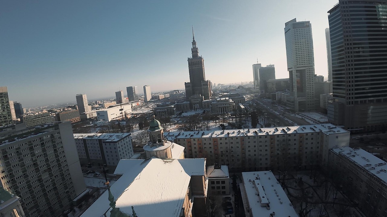 Gliding Over Snowy Warsaw ❄️🚁 | Cinematic FPV Winter Flight