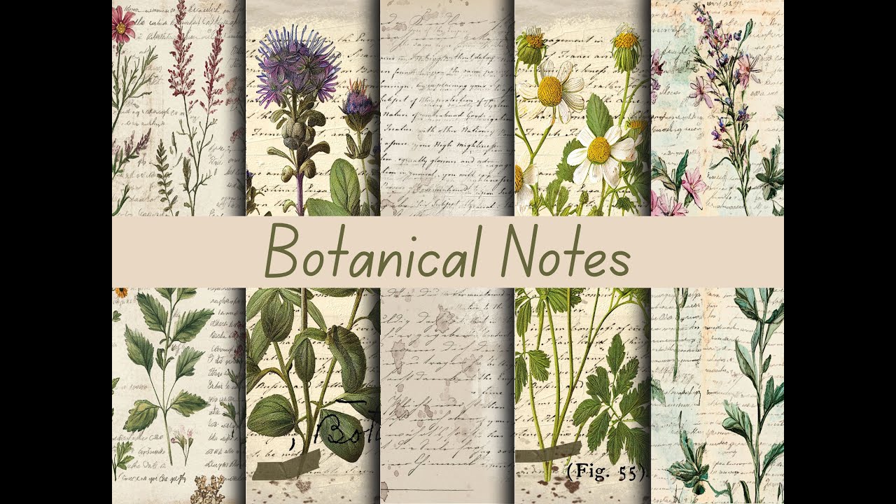 Botanical Notes - Digital Journal Kit Flip Through
