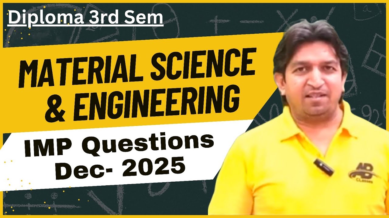 Material science and engineering important questions diploma mechanical, 3rd semester diploma