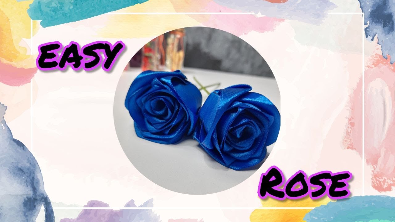 DIY Ribbon Rose | How to make Ribbon Rose - Easy Rose making with a lighter