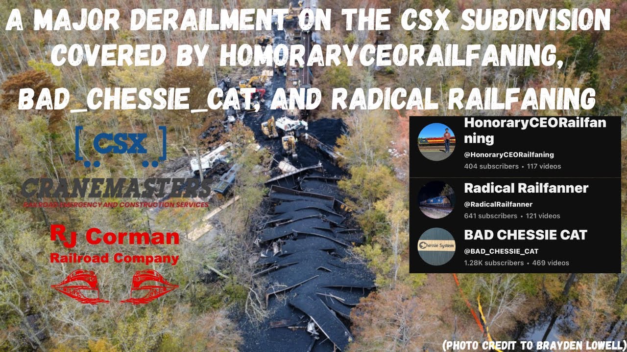 A major derailment on the CSX Peninsula Subdivision with @RadicalRailfanner and @BAD_CHESSIE_CAT 