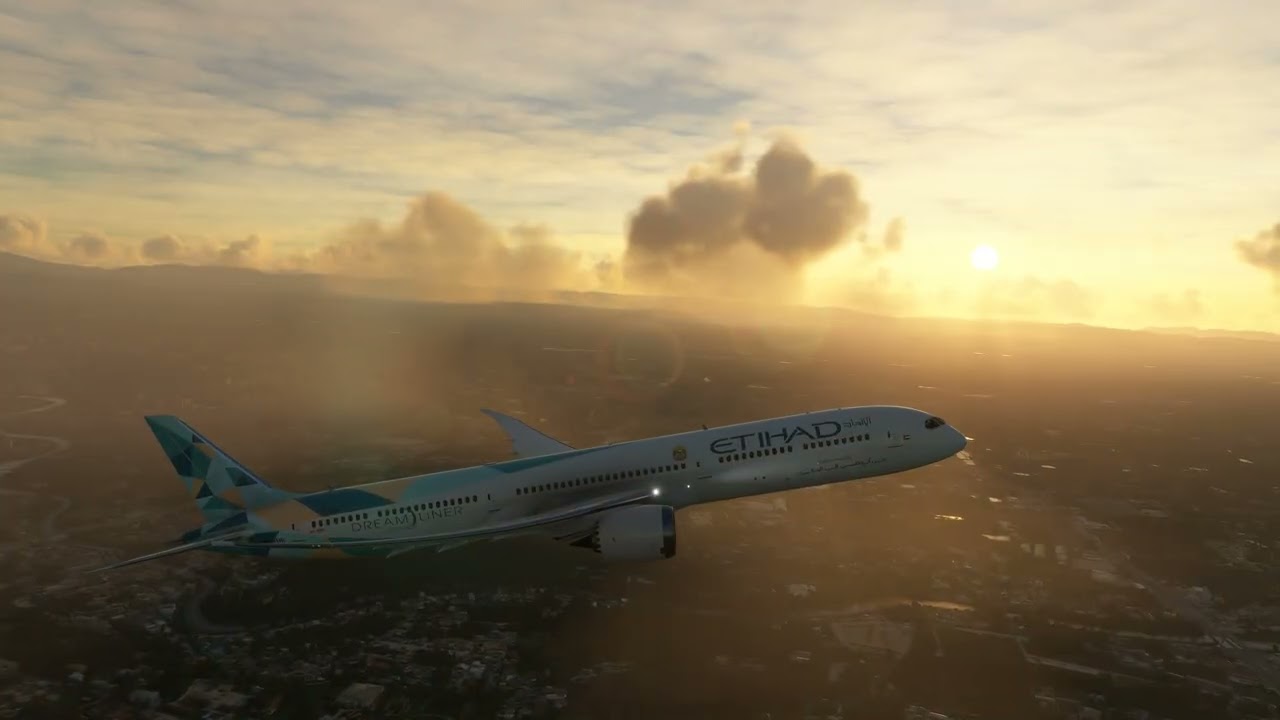 Etihad Airways 787-10 — Sunrise Take Off Chiang Mai