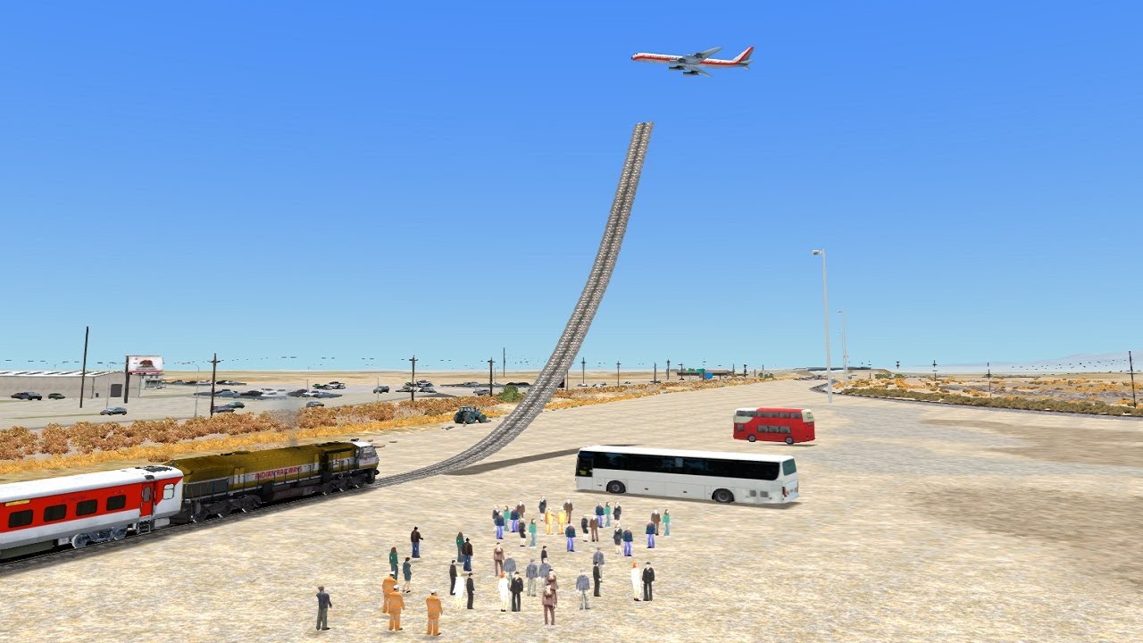 Trains Vs Giant Ramp - Stops the Train | Train Simulator 2023 | BeamNG.Drive