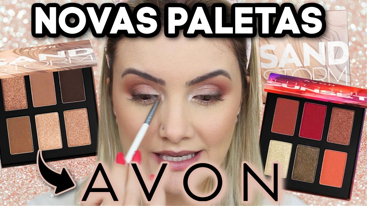 MAKE usando as NOVAS PALETAS da AVON