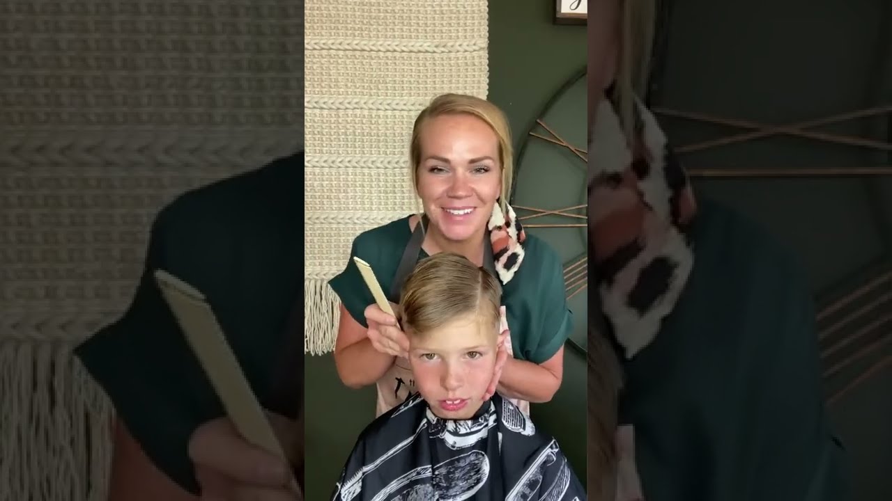 Easy Hair Part for Boy's Haircut #shorts