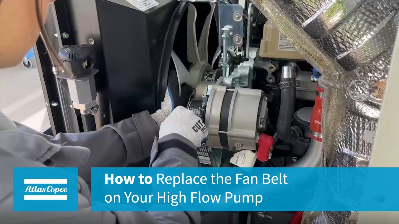 How to Replace the Fan Belt on Your High Flow Pump (Atlas Copco PAC F44 and PAC F66 Pumps)