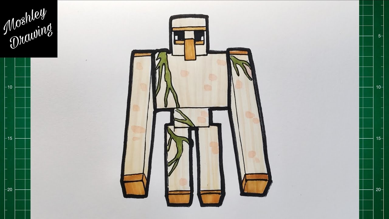 How to Draw Iron Golem Minecraft 