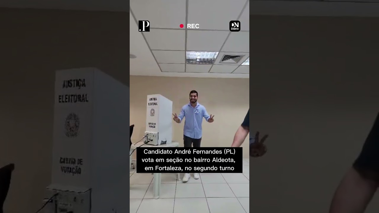 Candidato Andr&eacute; Fernandes (PL) vota no segundo turno para Prefeitura de Fortaleza
