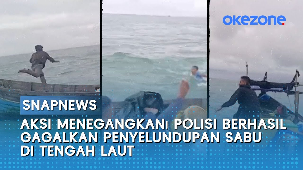 Detik-detik Petugas Satresnarkoba Polrestabes Medan Gagalkan Penyelundupan Sabu di Tengah Laut