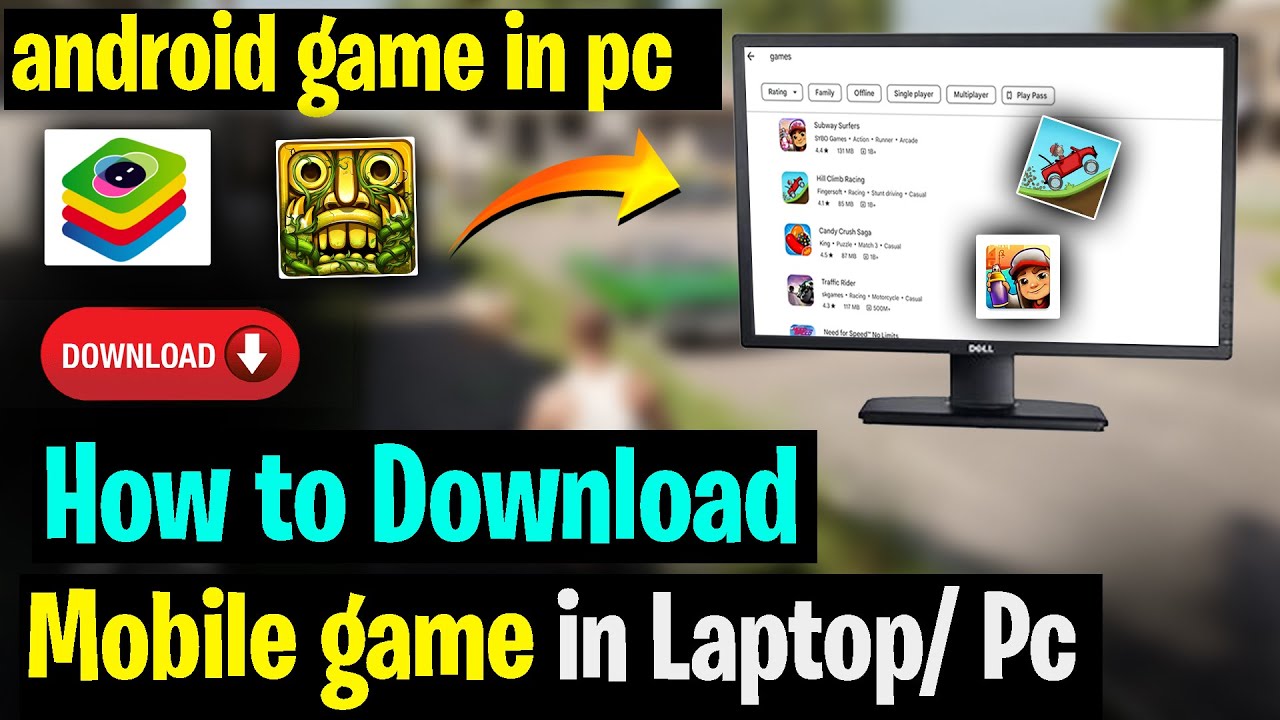 how to download mobile game in pc or laptops | Android games computer me install kaise kare