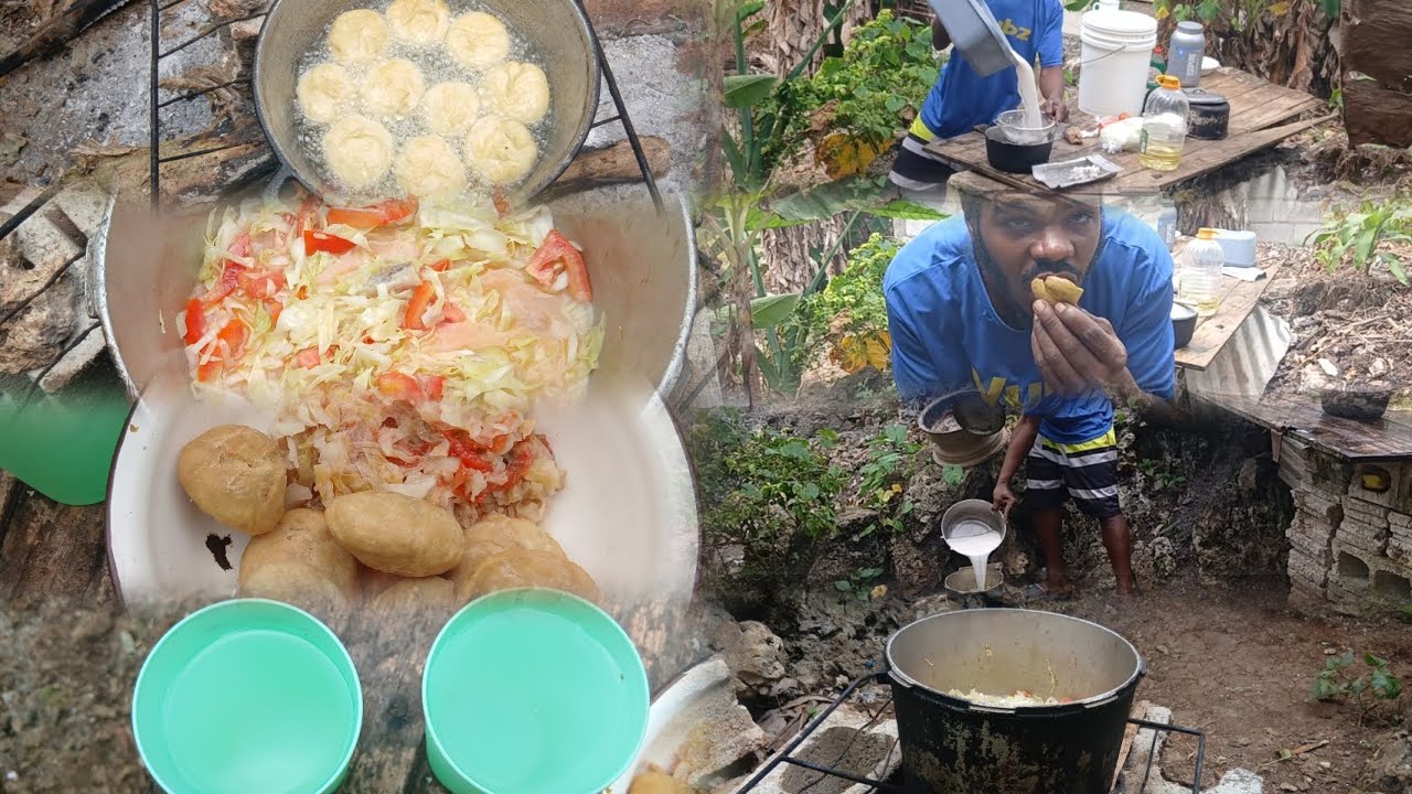 COCONUT CABBEG COOK DOWN WITH COCONUT FRY DUMPLS/OFF-GRID LIVISION
