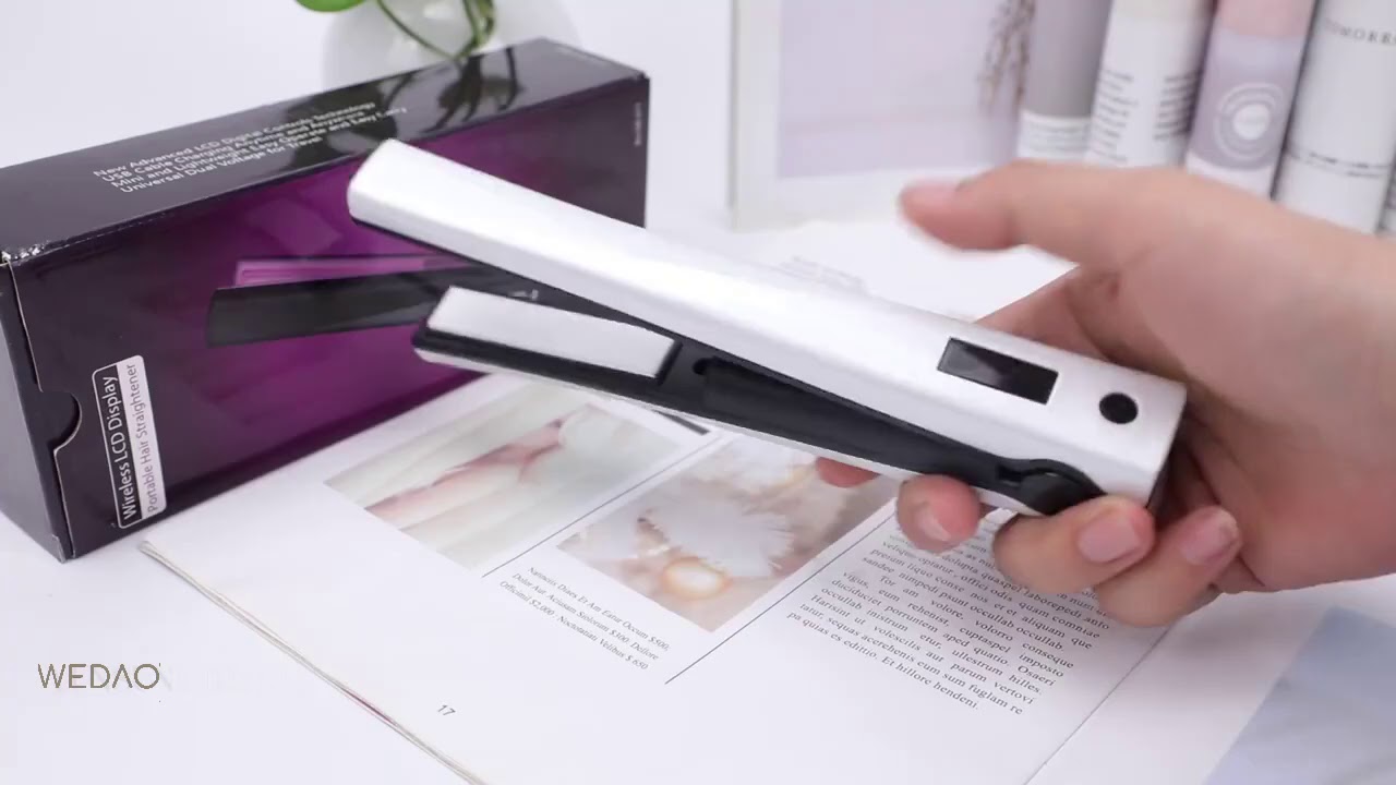 Travel Cordless Mini Hair Straightener | Rechargeable Battery Operated Hair Straightener | WeDaoHair