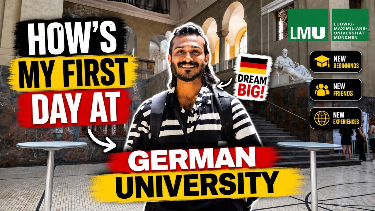 An Indian🇮🇳 student First Day at LMU Munich, Uni Germany🇩🇪 #internationalstudent #studyingermany